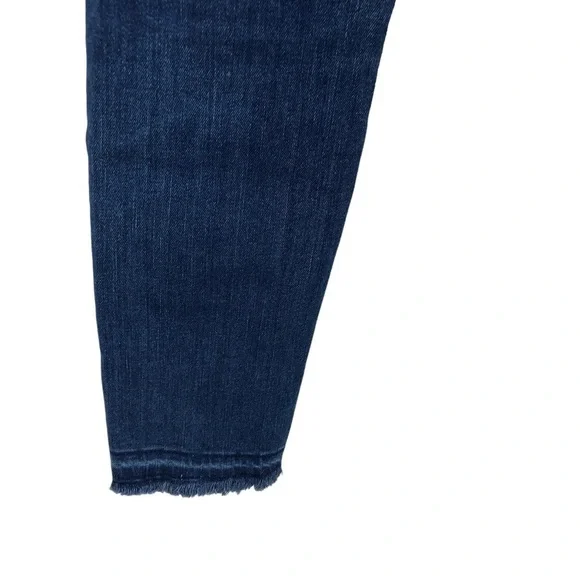 Gap Factory Low Rise Skinny Fit Sz 0/25 Distressed Medium Blue Stretch - Picture 5 of 9
